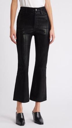 Frame Denim Le Crop Mini Bootcut Suede Pants in Black Multi at Nordstrom Rack, Size 28