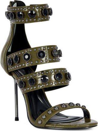 Azalea Wang Antonia Sandal in Olive at Nordstrom, Size 6.5