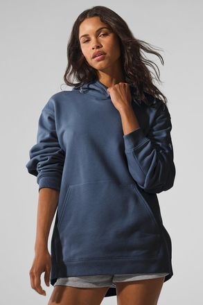 Alo | Renown Heavy Weight Hoodie in Bluestone, Size: 2XL