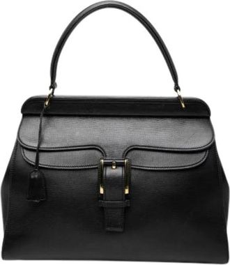Gucci Pre-owned Leather Handbag 101671 - Dames - Vintage Handtas - Zwart - ONE Size - Leer - Vintage
