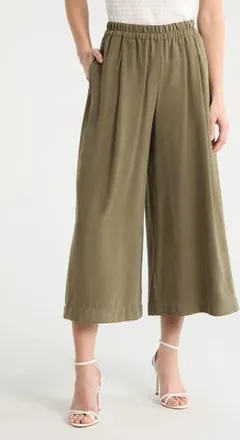 Max Studio Brushed Twill Culottes in Sage at Nordstrom Rack, Size X-Small
