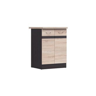 OEM Mueble Bajo De Cocina Junona 60 Cm - 2 Puertas - Encimera - Roble Sonoma