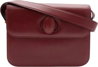 Cartier Pre-owned Must de Cartier Leren Schoudertas - Dames - Vintage Schoudertas - Rood - ONE Size - Leer - Vintage