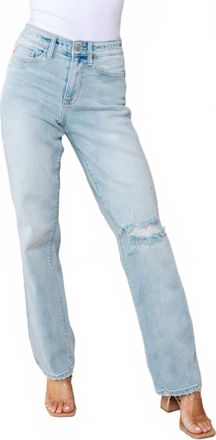 Judy Blue High Rise 90s Straight Jean In Light Wash