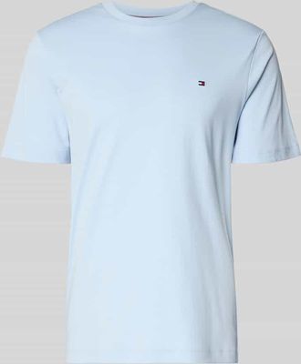 Tommy Hilfiger Regular Fit T-Shirt aus reiner Baumwolle in Hellblau, Gr&ouml;&szlig;e XXL