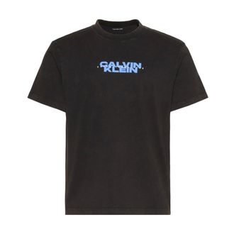 Calvin Klein Heren, Tops, Zwart, Maat: M Katoen