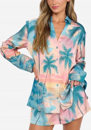Show me your Mumu Early Riser Pajama Set In Sunset Cove Silky