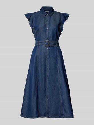 Tommy Hilfiger Fit and Flare Jeanskleid aus Lyocell in Dunkelblau Melange, Gr&ouml;&szlig;e 34