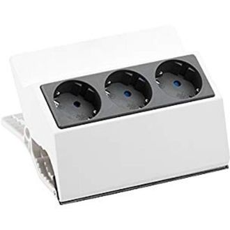 Bachmann Bloque Multitomas Con Pinza Bachmann 500.000 Peggy 3 Tomas A Tierra Blanco
