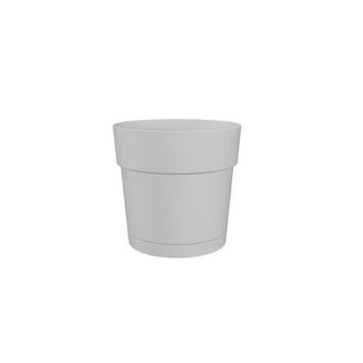 Artevasi Artevasi - Maceta Redonda Para Flores Y Plantas Capri Large - Pl&aacute;stico - Dep&oacute;sito De Agua - Di&aacute;metro 30 Cm - Taupe
