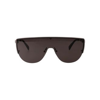 Alexander McQueen Accessoires, Dames, Zwart, ONE Size, Shield Zonnebril