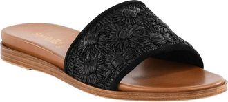 Seychelles Dakota Raffia & Leather Slide