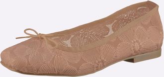 Heine Ballerina HEINE, Damen, Gr. 35, nude, Textil, Schuhe Ballerina