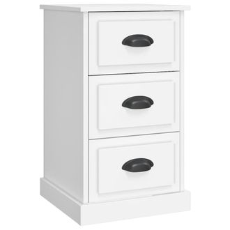 vidaXL Vidaxl - Mesita De Noche Madera Contrachapada Blanca 39x39x67 Cm