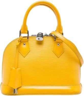Louis Vuitton Tweedehands leren Louis Vuitton tassen - Dames - Vintage Handtas - Geel - ONE Size - Vintage