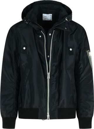 sacai Giacca con cappuccio - Nero