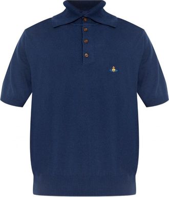 Vivienne Westwood ALEX KNITTED POLO Size: XL, colour: NAVY