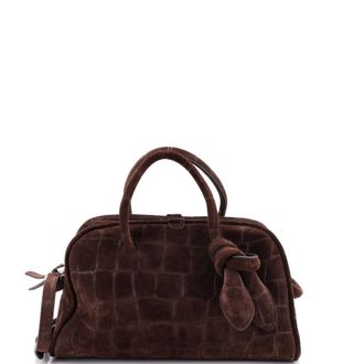 Jacquemus Le Petite Turismo Bag Crocodile Embossed Suede