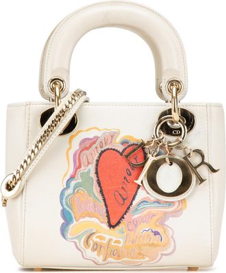 Dior Pre-owned Womens Dioramour Lady Mini Bag - Ivory Leather - One Size