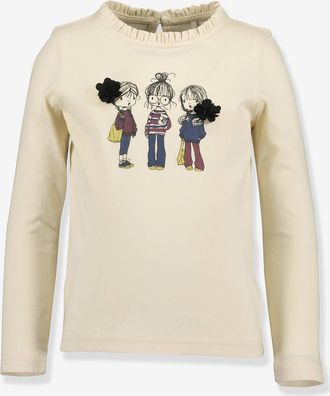 Blue Seven Mädchen Shirt mit kleinem Rüschenkragen BLUE SEVEN beige