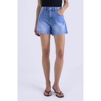 Pistola Denim Aoki High Waist Denim Shorts in Hidden Gem at Nordstrom, Size 25