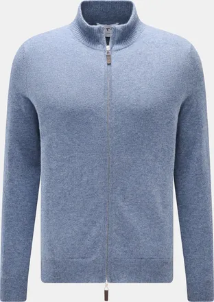 FTC Men - Cashmere cardigan smoky blue mottled