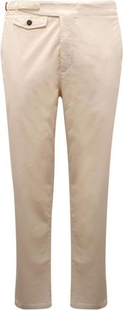 Eleventy Italiaanse Stijl Broek - Heren - Slim Fit Broeken - Beige - W34 - Katoen - Broeken