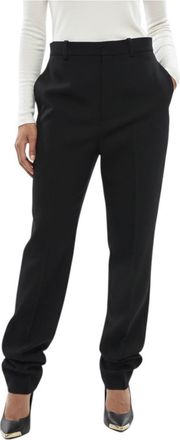 Saint Laurent Black Tapered Flat Front Pant