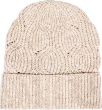 Only Beige Gebreide Blend Caps - Gezellige Stijl - Dames - Hoeden - Beige - ONE Size - Wol - Accessoires
