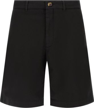 Brunello Cucinelli Black American Pima Cotton Bermuda Shorts