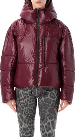 adidas by Stella McCartney True Nature Short Puffer Jacket - Dames - Outdoorjassen - Paars - S - Leer - Fitness