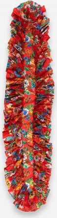 Johnny Was Womens Marie Ruffle Scarf In Bobcat Forest