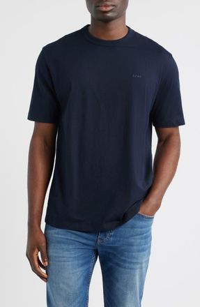 BOSS Taut Solid Cotton Logo T-Shirt in Dark Blue at Nordstrom, Size Xx-Large
