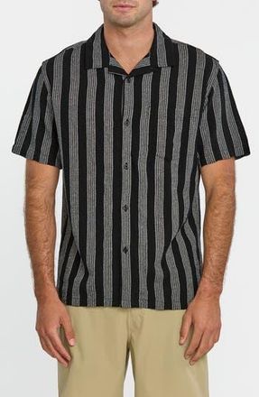 Quiksilver Nightfall Island Camp Shirt in Black at Nordstrom Rack, Size Xx-Large