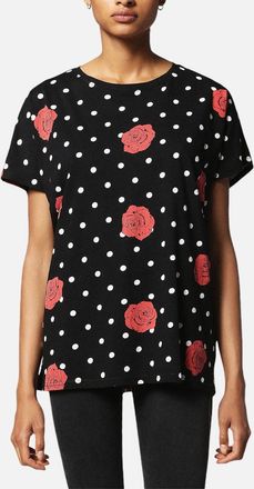 Diesel Womens DIESEL T HANNA AI 0GAOJ Women T-shirt Casual Crew Neck - Black - Size: 10/8