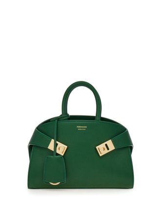 Ferragamo small Hug leather tote bag - women - CALFSKIN/Lambskin - OS - Green