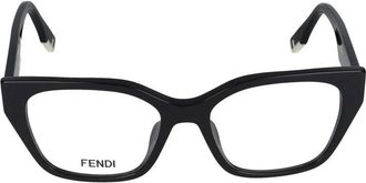 Fendi Glasses, unisex, Black, Size: 52 MM Way Eyeglasses