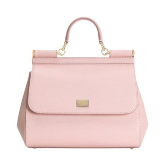 Dolce & Gabbana Handbags, female, Pink, Size: ONE SIZE Sicily Top Handle Bag