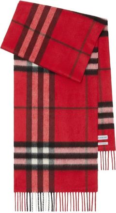 Burberry Red Signature Check Scarf