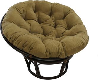 International Caravan Inc Rattan 42-Inch Papasan Chair with Micro Suede Cushion