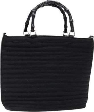 Gucci Pre-owned Canvas Handtas - Dames - Vintage Handtas - Zwart - ONE Size - Vintage