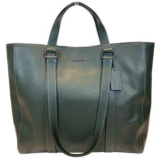 Coach Green Leather Tote Bag (Pre-Owned)