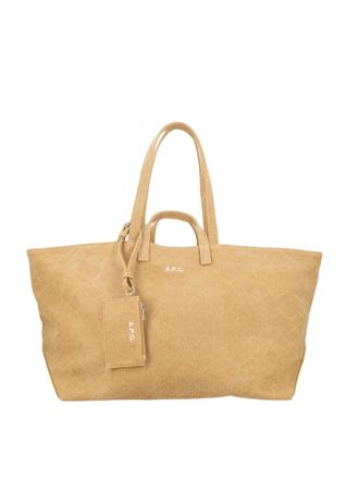 A.P.C. Rectangular Cotton Tote Bag with Versatile Carrying Options