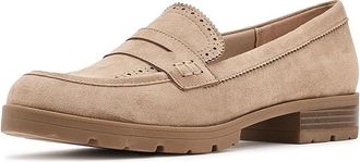 Life Stride London3 Loafer/Moc Shoes Womens Flat Shoes Biscotti Beige : 5.5 M (B), Faux Leather