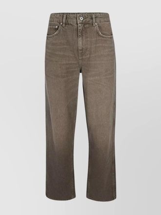 Represent cotton straight-leg jeans