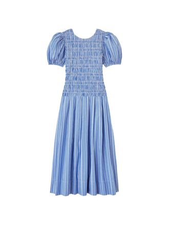 Ganni Midikleid aus Bio-Baumwolle