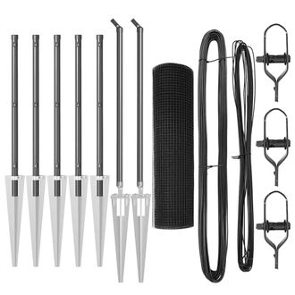Berkfield Home Welded Wire Fence with 7 Spike Posts Grey 0, 6x10 m Steel