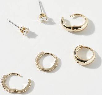 Simons Womens Cubic zirconia earrings Set of 3