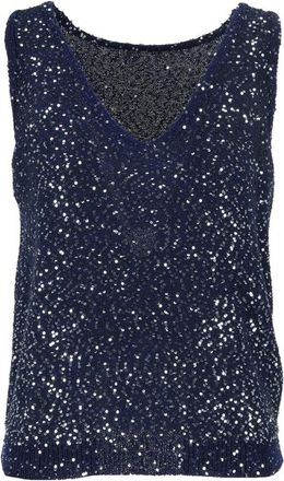 Max Mara Top sin mangas Milord - Tops - Mujer - Azul - XS