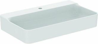 Ideal Lavabo Conca 800x450x165mm, Lijado Blanco Con 1 Orificio Para Grifer&iacute;a Ideal Plus, Sin Rebosadero Ideal Standard